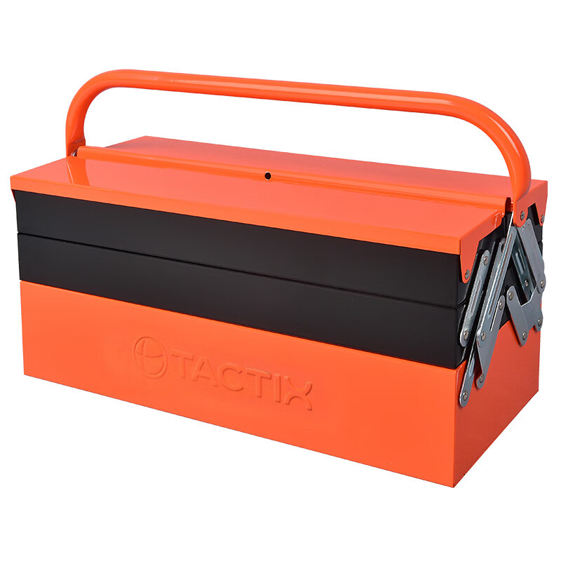 Tactix portable tool box three-layer industrial-grade large-capacity folding complete set of household hardware electrician vehicle maintenance 321222