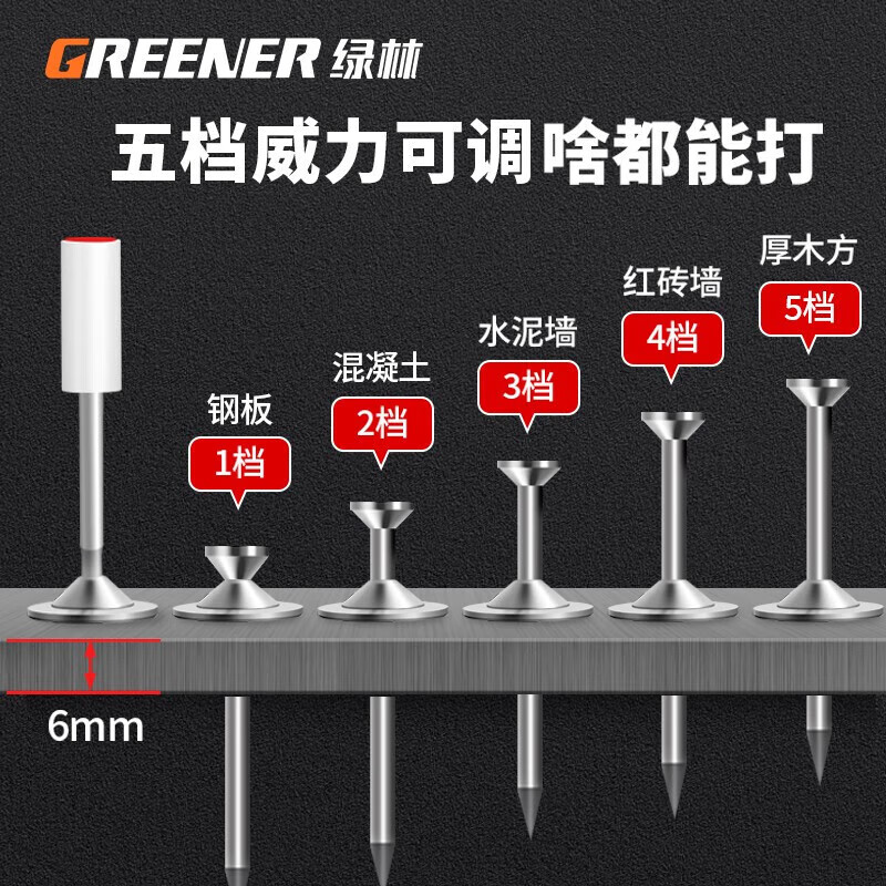 GREENER nail gun steel nail grabbing household ceiling artifact gun nail gun wire trough fixed steel plate concrete special gun nailing device