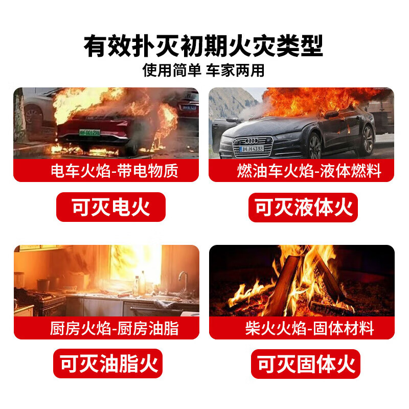 Huozhanshi Huozhanshi vehicle-mounted fire extinguisher 21B water-based fire extinguisher for automobiles and private cars explosion-proof and high-temperature resistant new energy