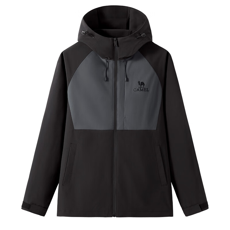 Camel (CAMEL) mountaineering jacket for men and women, windproof and waterproof outdoor trendy versatile sports jacket spring and autumn M34CW02620