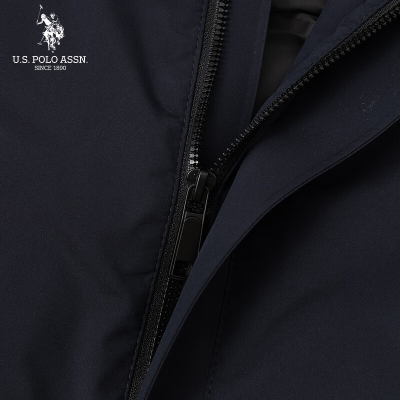 U.S. POLO ASSN. Down jacket men's winter coat men's light and warm business casual short hooded top