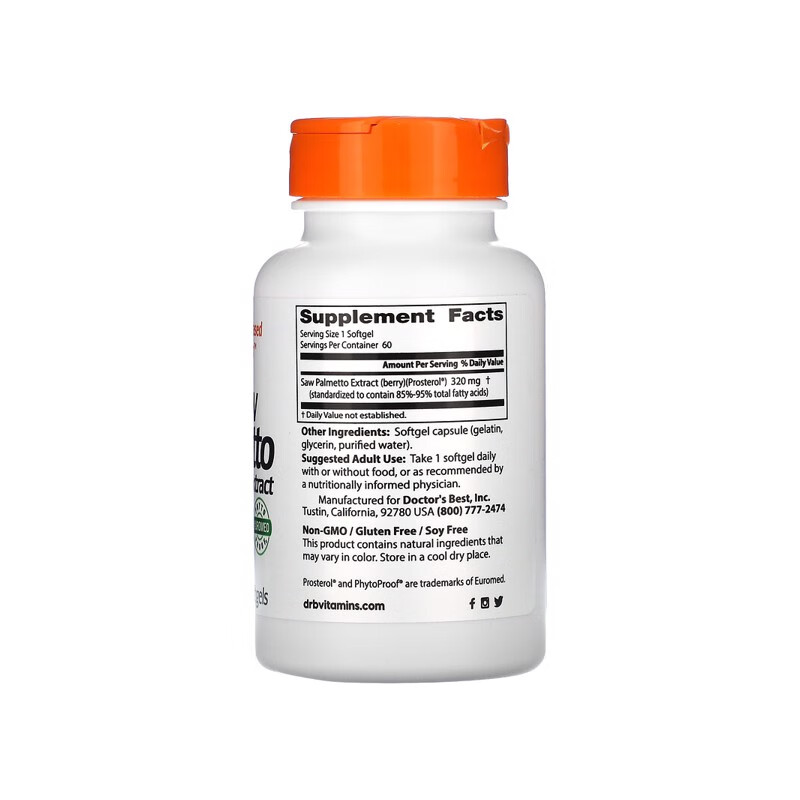 Doctor's Best Saw Palmetto Standardized Extract with Prosterol 320 mg