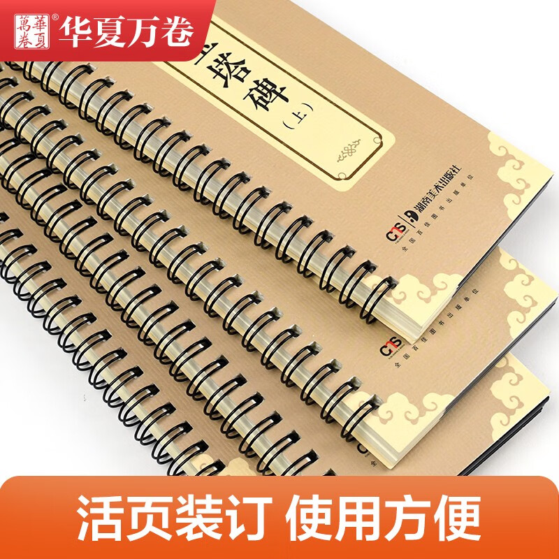 Huaxia Wanjuan Copybook, Yan Zhenqing, Yan Qinli's regular script calligraphy, high-definition enlargement of the tablet's ink book, adult beginners' close copying of calligraphy cards, brush calligraphy, 2 volumes