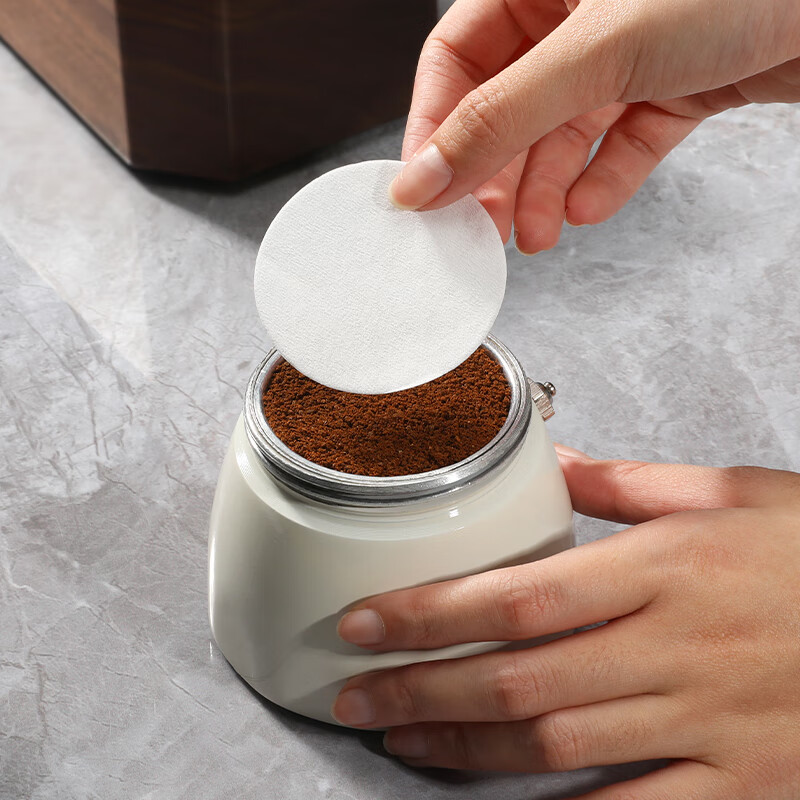 Mongdio coffee filter paper Moka pot filter paper espresso machine handle round powder bowl filter paper 60mm 100 sheets