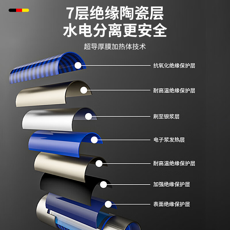 HOMK Germany electric hot water faucet pull-out 304 stainless steel body variable frequency constant temperature instant hot sink kitchen electric water heater small kitchen treasure hot and cold faucet gun ash-leakage guarantee variable frequency constant temperature rotating pull-out + water and electricity separation variable frequency constant temperature丨rust-proof and explosion-proof丨universal pull-out