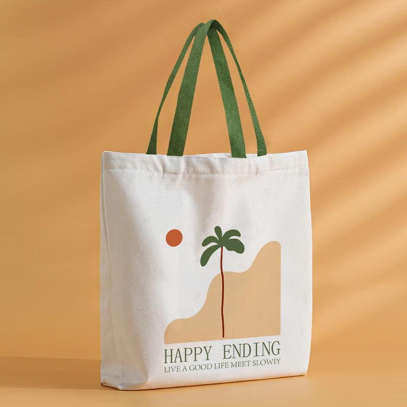 Right Away canvas bag cloth bag portable shopping cloth bag environmentally friendly zipper large capacity cloth bag student simple female Korean version