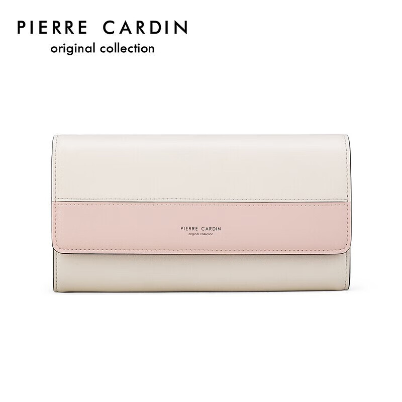 Pierre Cardin Women's Wallet Cowhide Wallet Women's Long Wallet Women's Gift Box 2025 New Year's Eve Gift for Wife