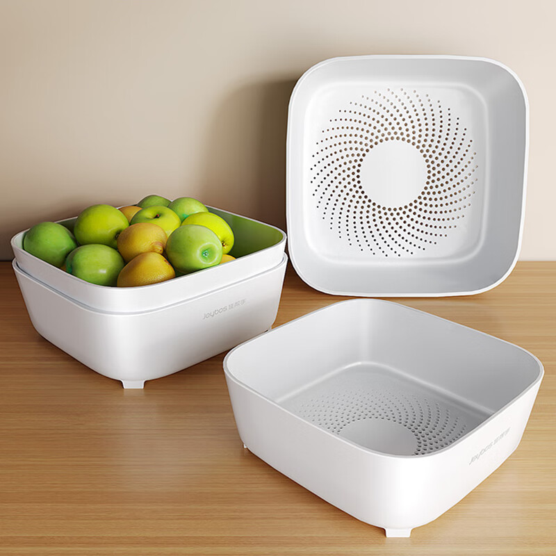 Jia helper 4-piece set of vegetable basin drain basket kitchen household plastic fruit plate water filtering vegetable washing basket free shipping high style 2 basins + 2 sieves