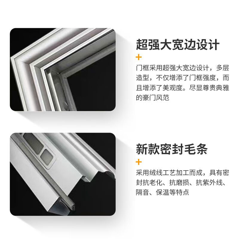 Qinkai Stainless Steel Customized Entry Security Door Entry Door Balcony Door 201 Single Door Door Thickened 304 1970/960 Outsourcing External Left Opening (Right Lock) Half Wave Flower Branch Style (Including Hardware)