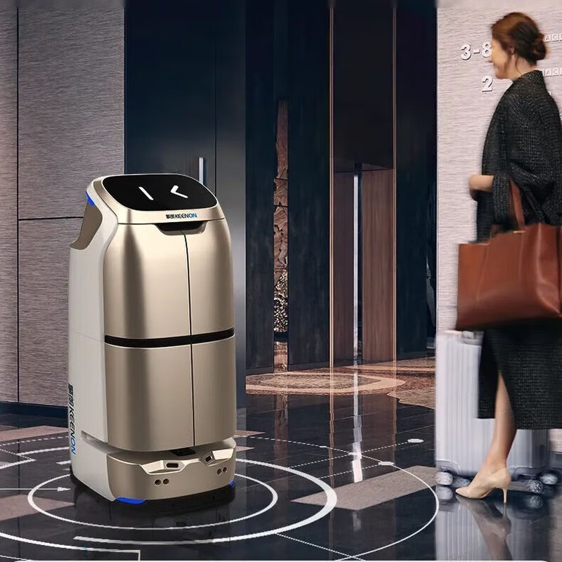 Qinglang W3 Hotel Delivery Robot Intelligent Robot Delivers Food Automatically Takes Elevators and Makes Phone Calls Delivery Robot White w3lite