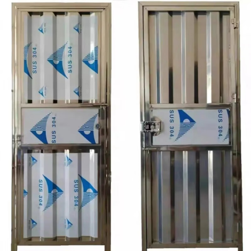 Qilicai Customizable Stainless Steel Door Single Door Anti-theft Rental Stairwell Balcony Door Bathroom Door (Excludes Postage Price) Inward Opening Right Lock (Includes Foam Packing) (Excludes Postage Price) 00x00cm