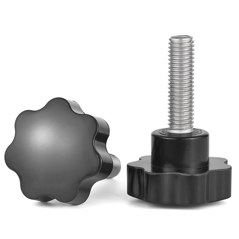 Jinggong (JINGGONG) 304 stainless steel hand screws, seven-star plum blossom handle screws, bakelite quick release bolts, star handle screws, head diameter 25-M4*10 (5 pieces)