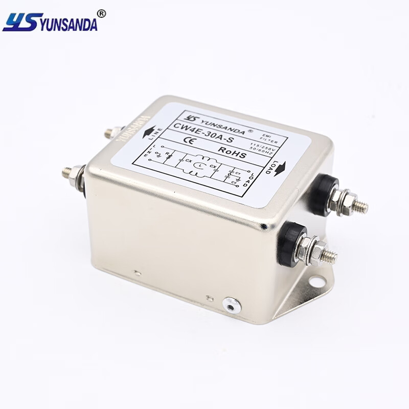 220v single-phase AC purification power supply filter CW4EL2-30A-S bolt-type insert type bipolar high-performance anti-interference CW4E-30A-S single-pole bolt type
