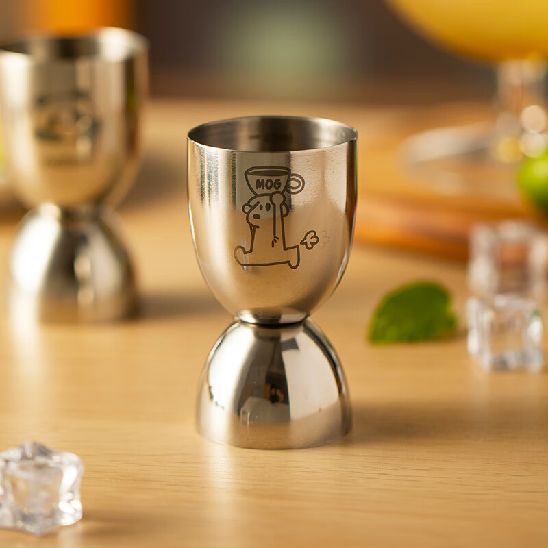 Modern housewife mototo mixer set wine measurer double-headed graduated measuring cup ounce cup lemon tea tool mototo stainless steel measuring cup 20/45ml