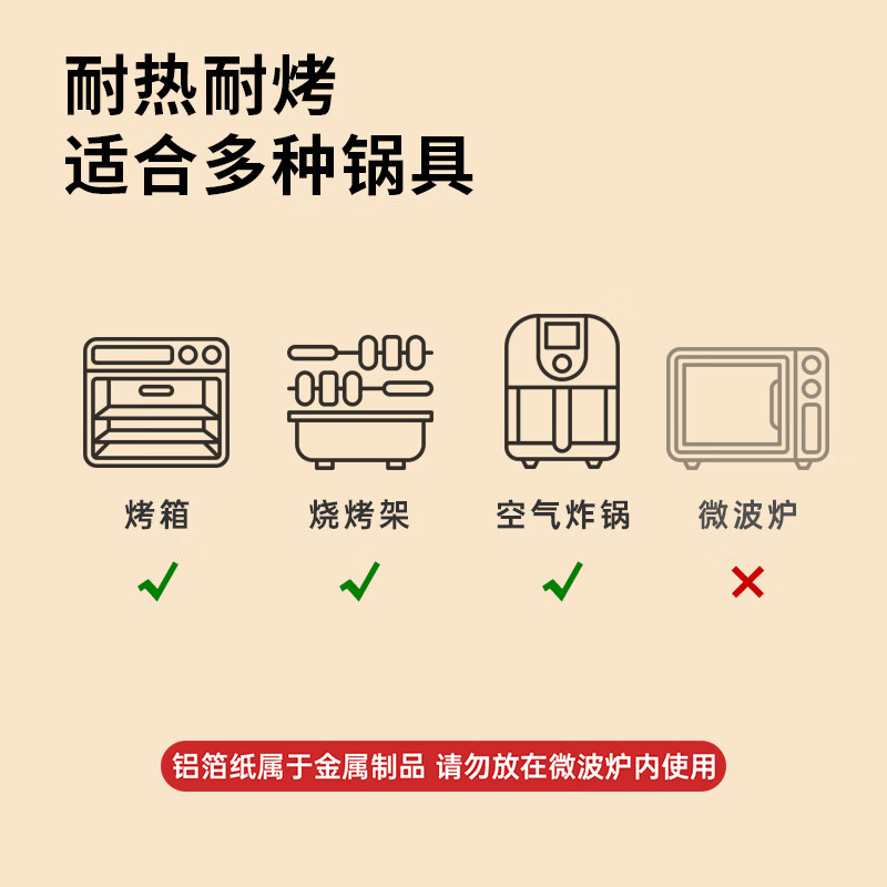 Zhanyi aluminum foil, tin foil, oil-absorbing paper, oven barbecue air fryer special baking tool 10m