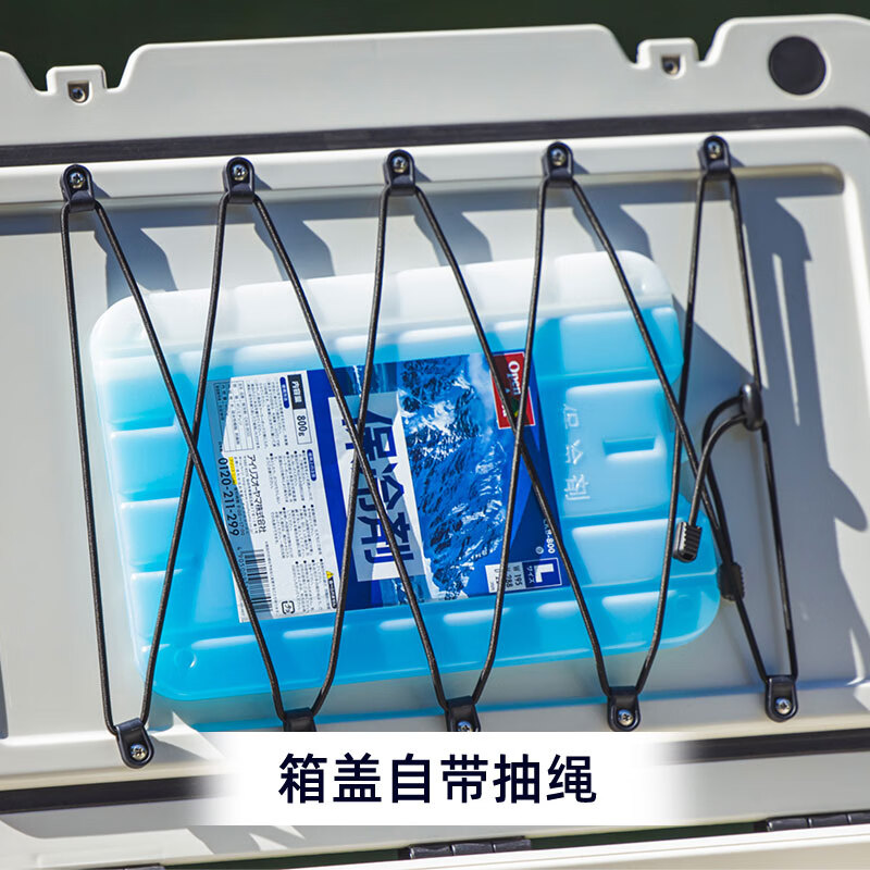 IRIS insulated box car outdoor refrigerated camping picnic box food cold storage and freshness commercial ice cube Alice ice bucket 40L charcoal ash cold storage 83H (free ice bag)