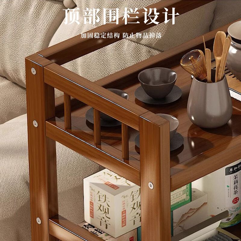 Travel Home Mobile Tea Cart Tea Rack Small Coffee Table Tea Table Side Cabinet Tea Water Cabinet Tea Cart Storage Rack 3 Layers 50 With Drawer