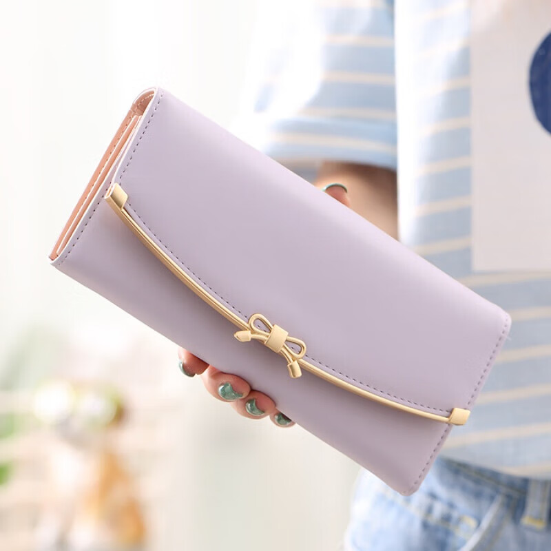 Kuqi Kangaroo Long Wallet Women's High-End Exquisite 2025 New Simple Women's Wallet Niche Design Fashion Pink