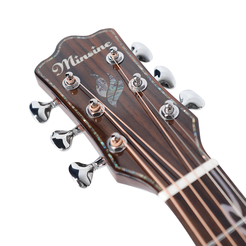 Minsine M series all-veneer folk acoustic guitar, advanced guitar 41 inches for boys and girls, M7F yellow