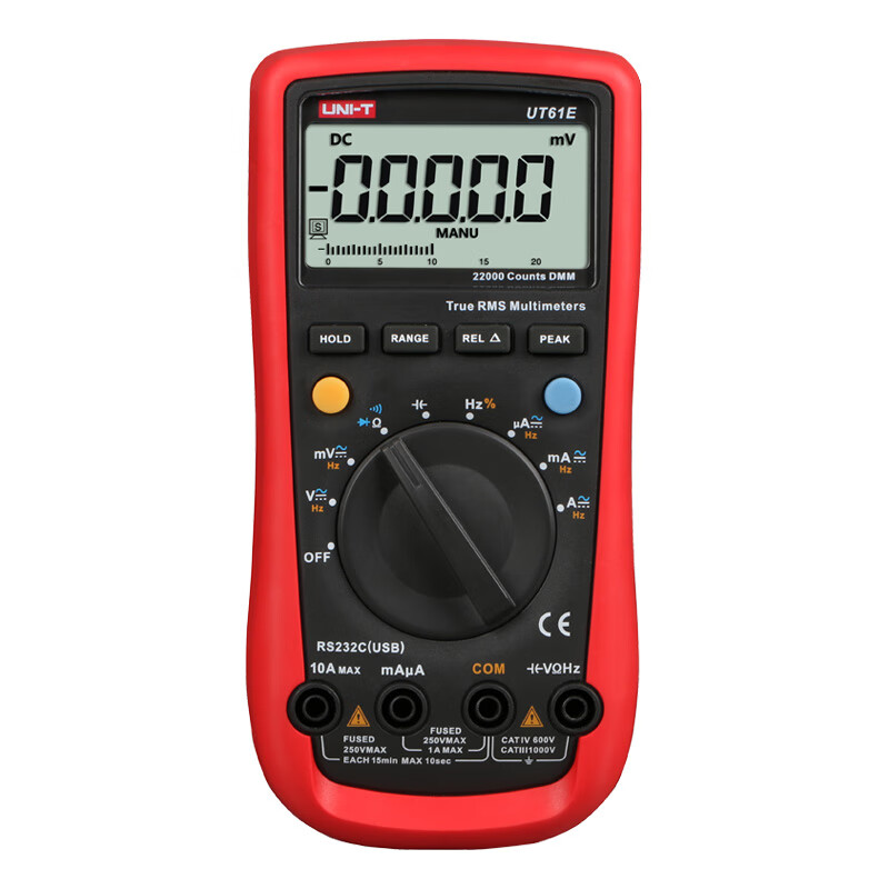 UNI-T UT61E digital multimeter high-precision automatic four-and-a-half-digit intelligent electrician auto repair digital display UT61D (standard configuration) + free special tip pen + original factory cloth