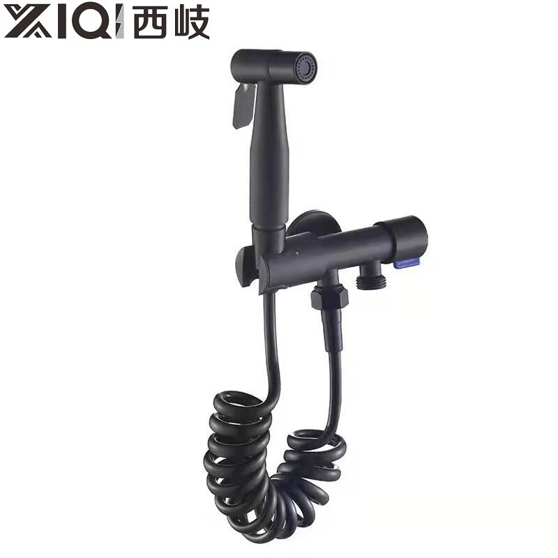 Xiqi stainless steel toilet companion hand washer spray gun set no punching bathroom toilet flush gun angle valve 304 spray gun