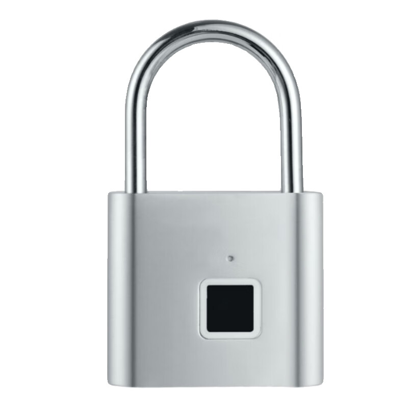 Qiansu wheel fingerprint smart padlock fingerprint padlock smart electronic padlock silver one basic model 10 fingerprints