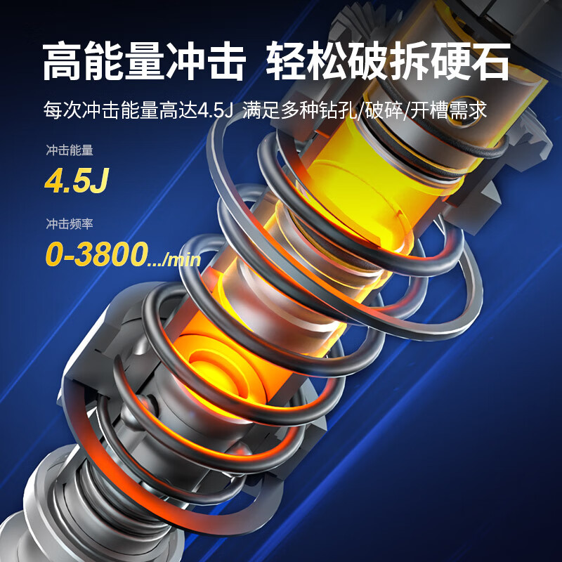 Dongcheng Industrial Grade Brushless Lithium Electric Hammer DCZC05-28H2K Impact Drill Electric Hammer Electric Pickaxe Drill Power Tool