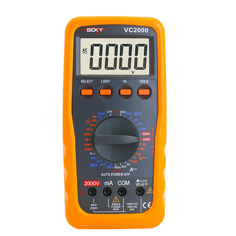 Victory Instrument (VICTOR) 2000V photovoltaic mining digital multimeter 2KV high-voltage mine digital display meter protection VC2000+ package comes with instrument bag