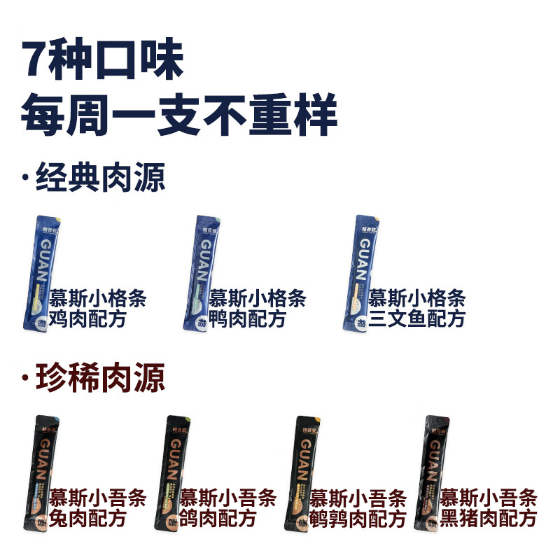 Gewu'an staple food cat snacks full price cat wet food rare meat rabbit pigeon quail black pig mixed flavor barrel 10g*16 pieces