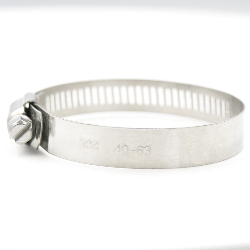 Jinguluo 304 stainless steel American clamp, hose clamp, water pipe clamp, gas pipe buckle fixed pipe clamp 52-76 (10 pieces)