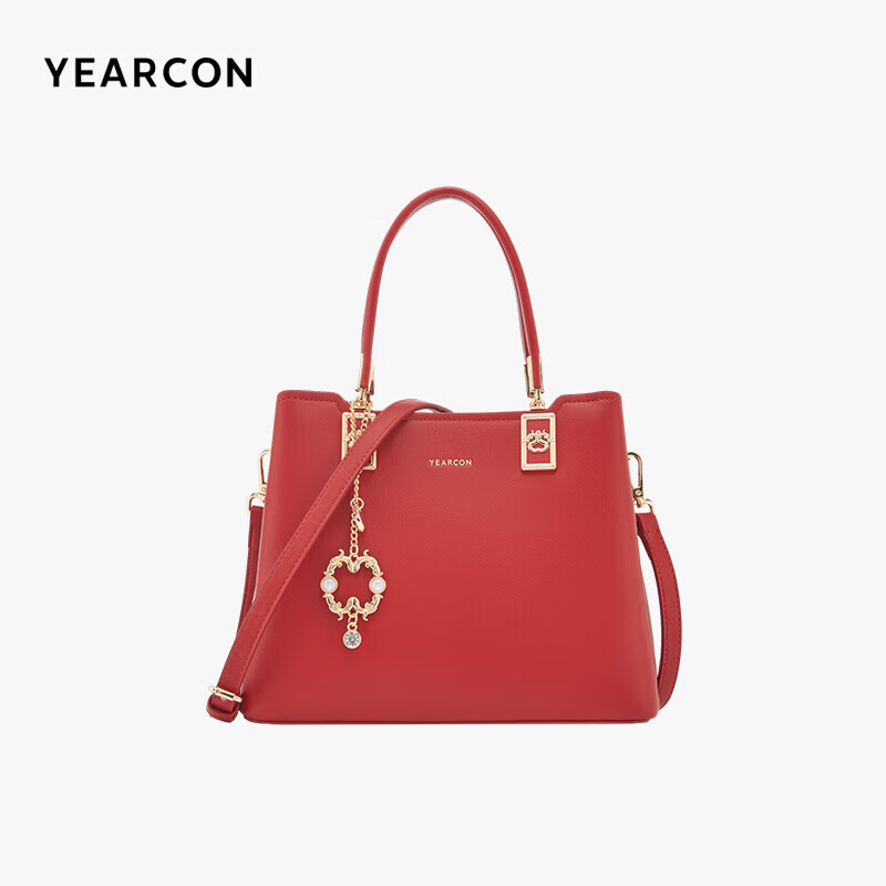 Yierkan Large Capacity Tote Bag Shoulder Crossbody Mother Wedding Bag Handbag Women's Qiji Red New Year's Day Gift