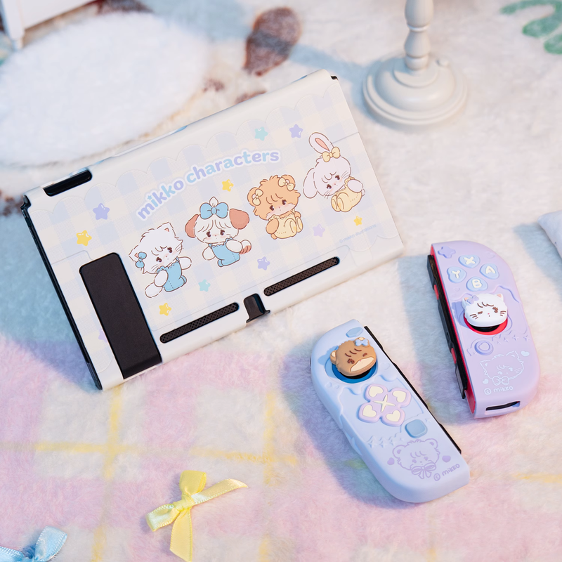 Jixiang switch oled protective case Mikko co-branded soft silicone anti-fall all-inclusive protection joycon handle cover all-inclusive split portable NS host accessories