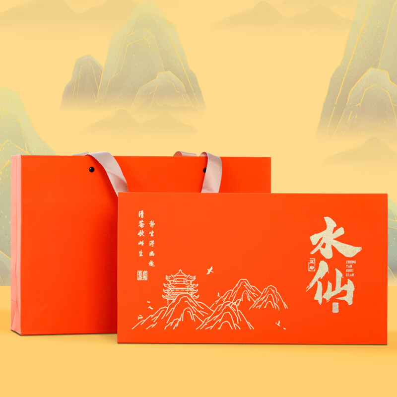 Boxin Laocong Narcissus Wuyi origin Zhengyan Oolong tea holiday gift small bubble tea gift box wholesale 250g Blue box Zhengyan cinnamon 250g gift box with gift bag