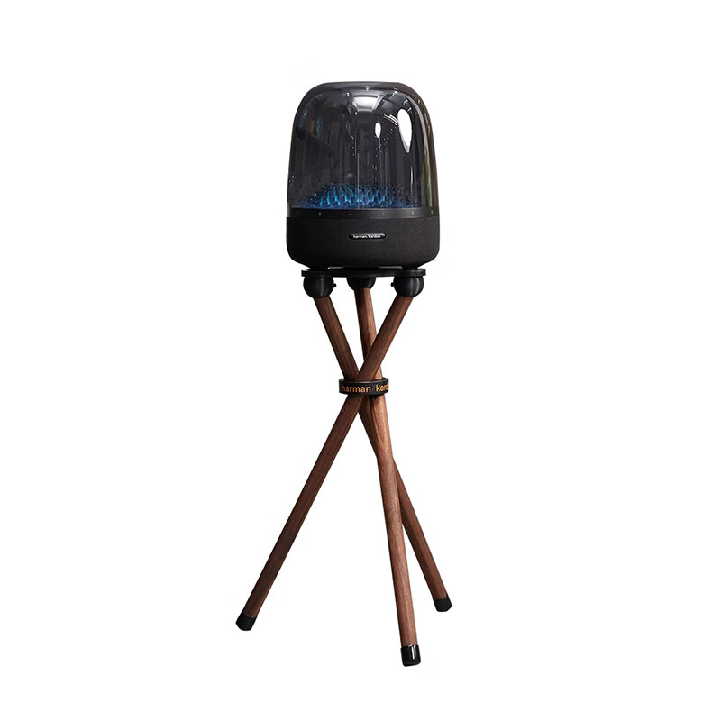 Cosento is suitable for Harmankardon Harman Kardon audio stand floor-standing vertical glass 2/3/4 generation crystal 4/5 generation walnut vertical high foot bracket base glass 2/3/4 generation black walnut 56CM (excluding speakers)