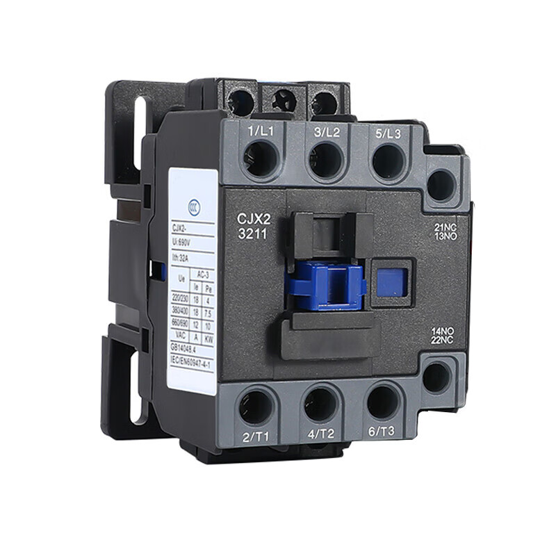 Yue Changsheng CJX2-1211 1811 2511 3211 three-phase 380V 220V silver contact copper coil AC contactor CJX2-0911 AC220V