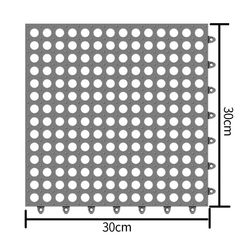 Masifu PVC bathroom waterproof splicing floor mat carpet bathroom toilet swimming pool anti-slip mat gray 300*300*9mm (4 pieces/pack)