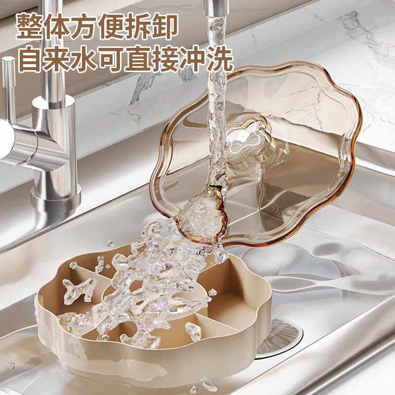 Jin Longxing Candy Box Snacks Dried Fruit Plate Living Room Household High-end Nut Fruit and Melon Seed Plate New Year Presentation Plate Double Layer with Cover