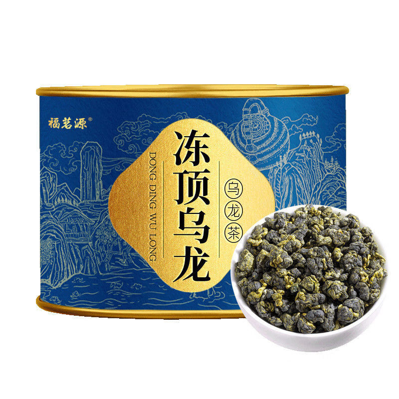 Fumingyuan frozen top oolong tea 2024 new tea special high mountain Taiwan oolong tea cold brew tea can 100g Phnom Penh round can frozen top oolong 1 can