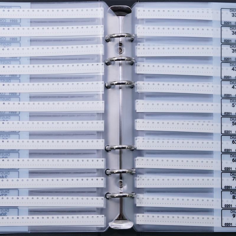 Throwing stones Chip resistor book Capacitor book Multilayer inductor book Electronic component sample book High-precision circuit experimental components 0201 84 capacitance values Chip capacitor book 1 box