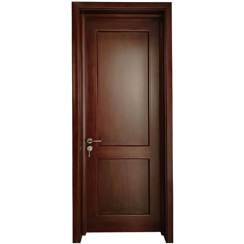 Red cherry log painted door bedroom door set bathroom door indoor solid wood room door villa whole house customization solid wood deposit