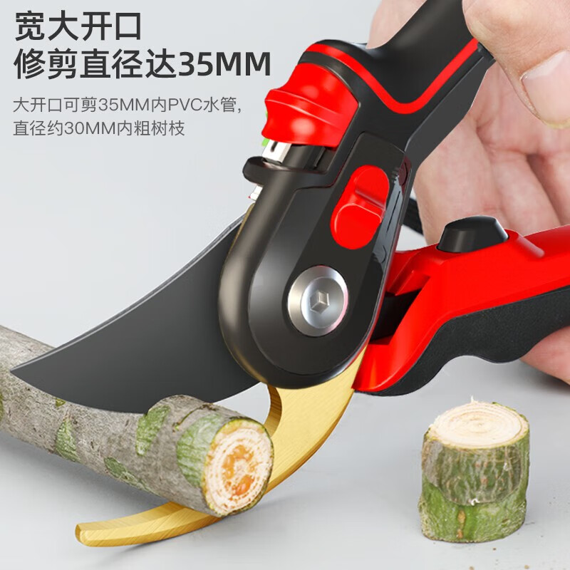 DELIXI ELECTRIC gardening scissors, special scissors for cutting branches, floral scissors, garden fruit tree pruning shears, two-color handle