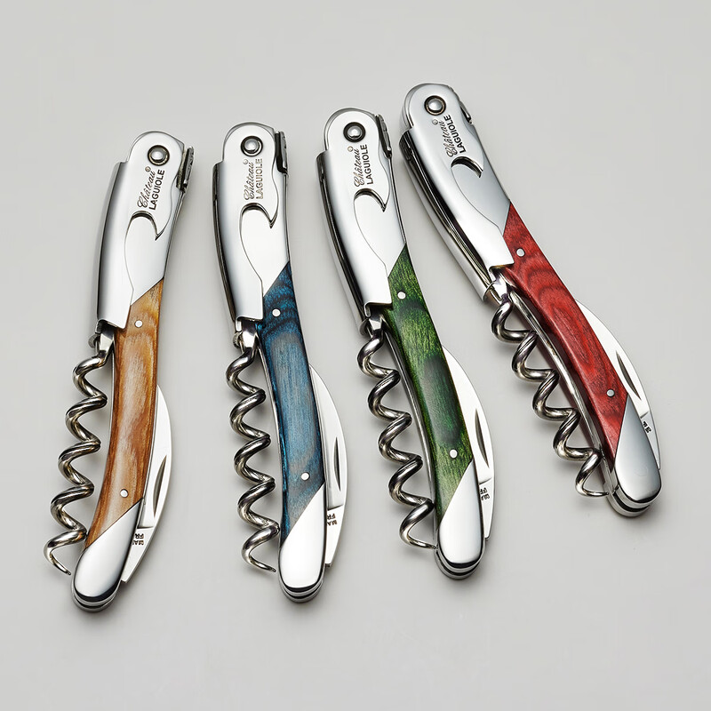 Chateau Laguiole France Legioli Castle Wine Knife Red Wine Corkscrew Unedged Seahorse Knife Classic Series Black Horn