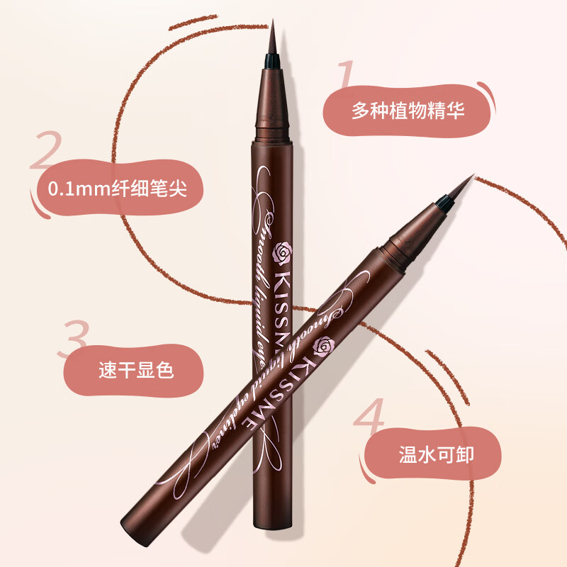 Kishmeihua Yingmeiko Long-lasting Smooth Liquid Eyeliner 0.4ml 02 Red Brown