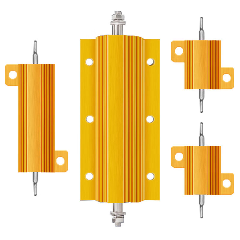 Noran resistor RX24-50W gold aluminum shell high power heat dissipation resistor 50W gold aluminum shell 4 ohms (1 piece)