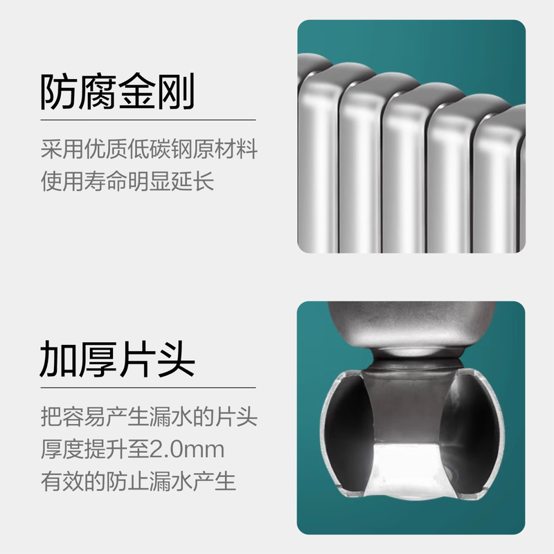 Xinfujia radiator household water heating wall-mounted steel column large water channel steel two columns 60 square meters customized 400 center distance