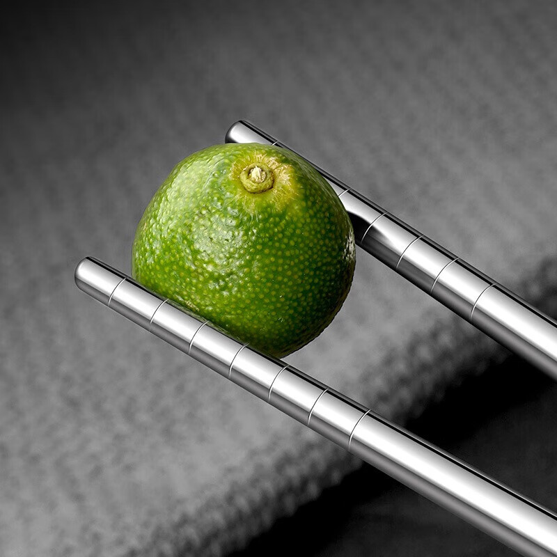 Pinyu 304 stainless steel chopsticks household high-end anti-slip, anti-scalding and mildew-proof family set square fast metal stainless steel