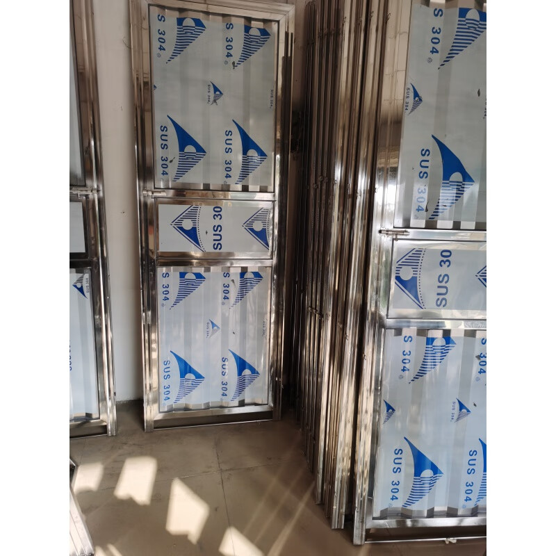 Qilicai Customizable Stainless Steel Door Single Door Anti-theft Rental Stairwell Balcony Door Bathroom Door (Excludes Postage Price) Inward Opening Right Lock (Includes Foam Packing) (Excludes Postage Price) 00x00cm