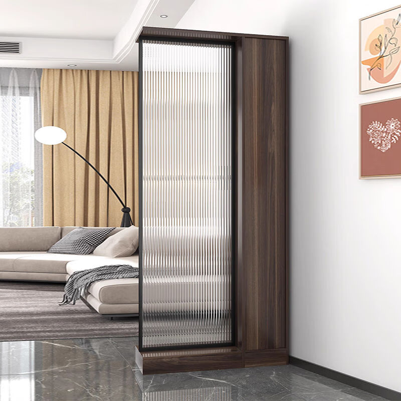 Liutangju Changhong glass screen partition cabinet entry entrance cabinet living room simple modern foyer cabinet storage storage cabinet alloy frame Changhong screen cabinet 200*150cm