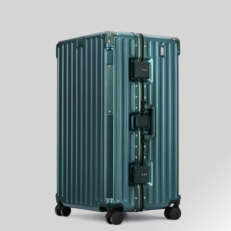 OULUNCHI high-end brand luggage for men and women large capacity new oversized suitcase 32 business overseas trolley suitcase men's black 28 inches