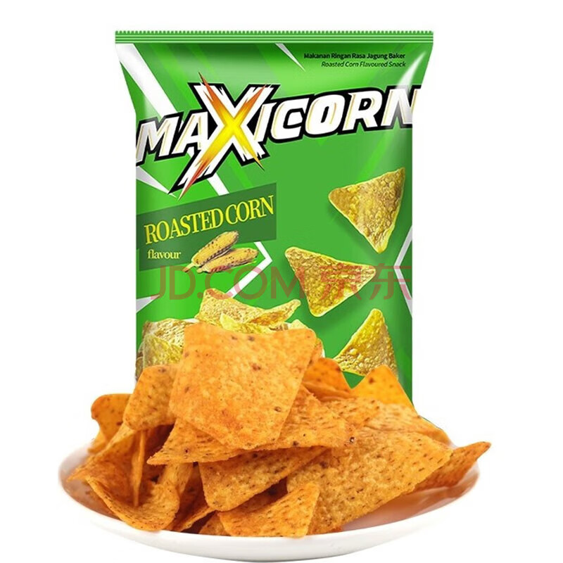 Maxicorn Crispy Corn Flakes Mexican Original 140g Bag Indonesian Imported Potato Chips Puffed Snacks